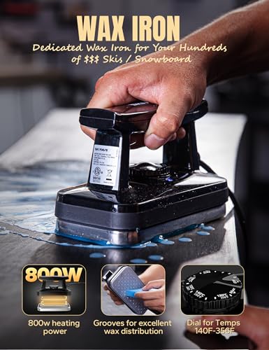 image for Skifavs Ski/Snowboard Wax Kit, Ski Tuning & Waxing Kit with Wax Iron, 