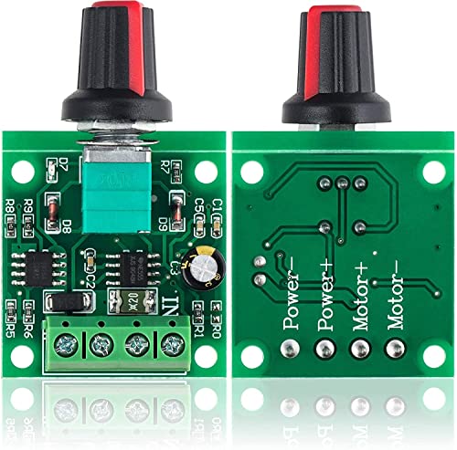 RUNCCI-YUN 2pcs Controller di Velocità PWM Motore DC,potenziometro 12 volt,regolatore di tensione 12v,Regolatore di Tensione Variabile1.8v-12v,Modulo Interruttore Regolabile Velocità