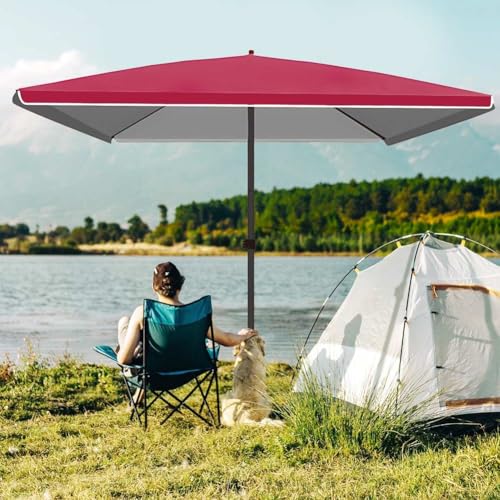 Sombrilla rectangular de patio ajustable para evitar el calor en la piscina 3