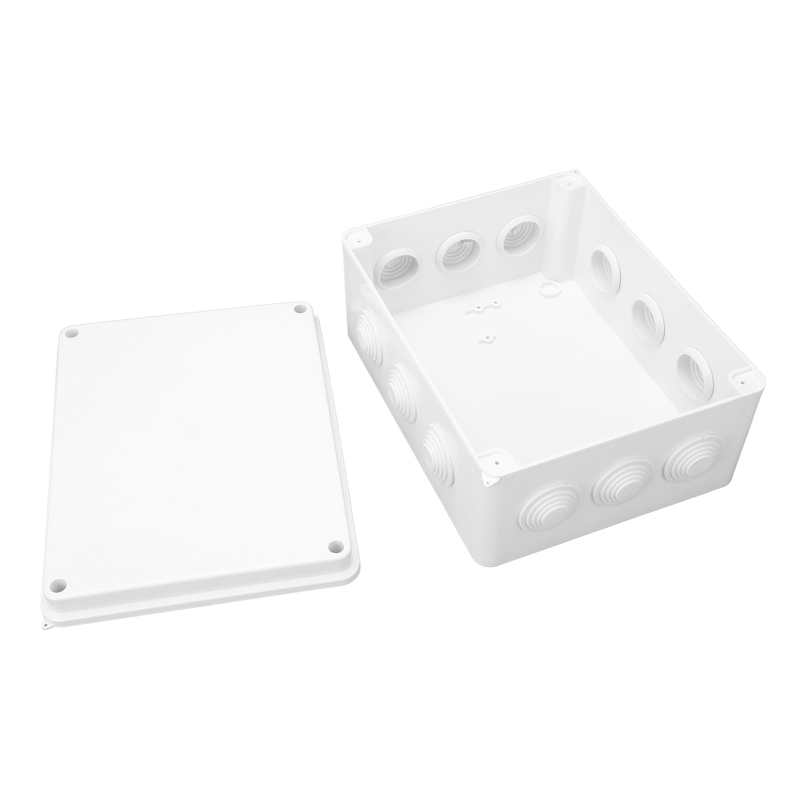 Scatola di giunzione, Scatola elettrica esterna impermeabile IP65 Custodia in plastica ABS con tappo in gomma per progetti elettrici, 255x200x120mm