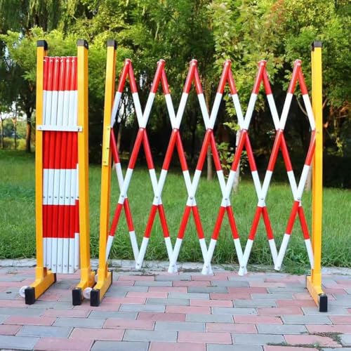 Foldable Retractable Safety Barrier 1.2 x 2.5m Expandable Metal Crowd Control Barrier for Pedestrian Safety at Outdoor Events