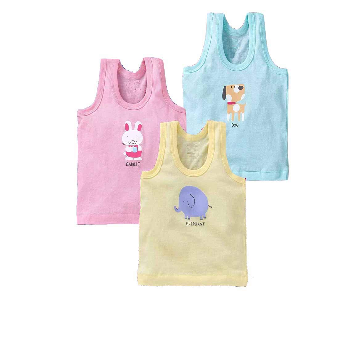 Cute Cuddle Kids Printed Vest Baniyan Cotton Inner wear Vest for Baby