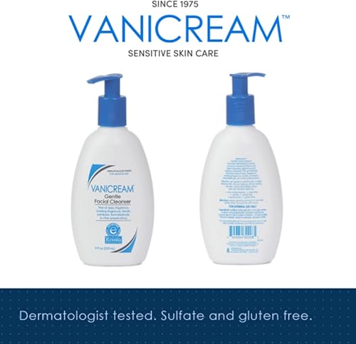 Miniatura 7 de Vanicream Champú (12 onzas líquidas) limpiador facial suave con dispensador de bomba (8 onzas líquidas) Paquete de gel corporal suave (12 onzas)