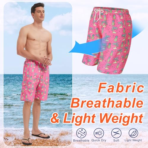 Image of Mens Swimming Trunks Swim Trunks Quick Dry Swim Shorts with Mesh Lining Funny Swimwear Bathing Suits