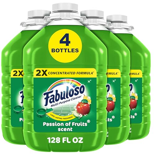 Fabuloso 2X Multi-Purpose Cleaner No Rinse Floor Cleaner Long-Lasting Freshness Passion of Fruits Scent 128 fl oz