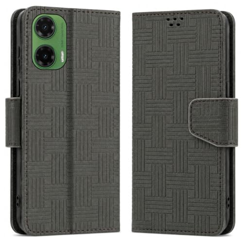 Image of SBMS Flip Cover for Motorola Moto G35 5G Back Cover Case with Magnatic Closure | Inbuilt Stand | Card & Money Pocket (Mat Black)
