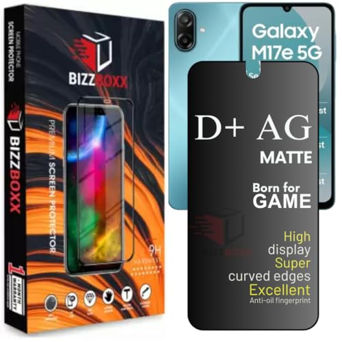 Image of D+ AG Matte Tempered Glass Screen Guard Protector For Samsung M17e 5G Temper Glass Anti Fingerprint Gaming Special With Camera Cut (For Sam M17e / M 17E - 6.7 Inch)- Pack of 1