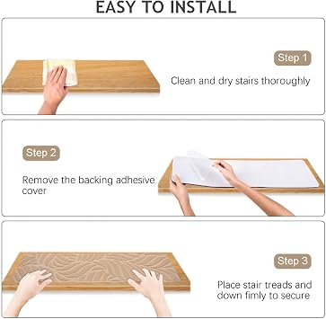 8 x 30 Stair Tread Carpet, 15PCS Non-Slip Stair Treads for Wooden Steps Indoor Staircase Carpets Runners Rugs Safety with Reusable Adhesive for Elders, Kids and Dogs