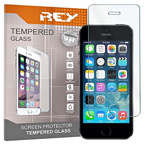 REY Protector Cristal Templado para iPhone 5/5C/5S