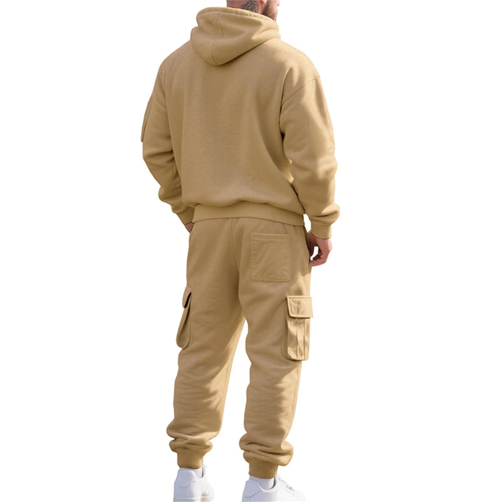 Tuta da uomo Insieme Inverno, Set da uomo chic e casual, tuta da corsa in palestra fitness, abbigliamento urbano moderno, abbigliamento autunno inverno caldo, abbigliamento felpa con cappuccio