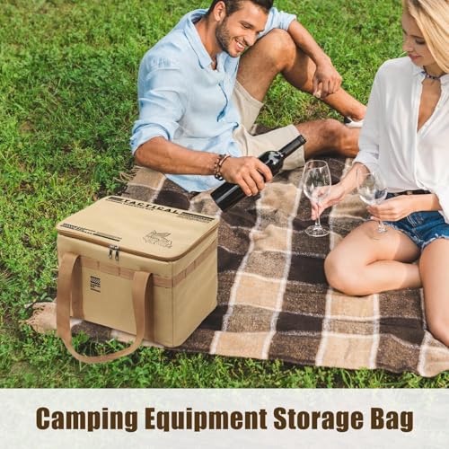 Camping Gear Storage - Storage Duffle Bag Insulated,Heat-Resistant Cookware Organizer Pouch Large Capacity for Hiking Backpacking Beach Tents Traveling2