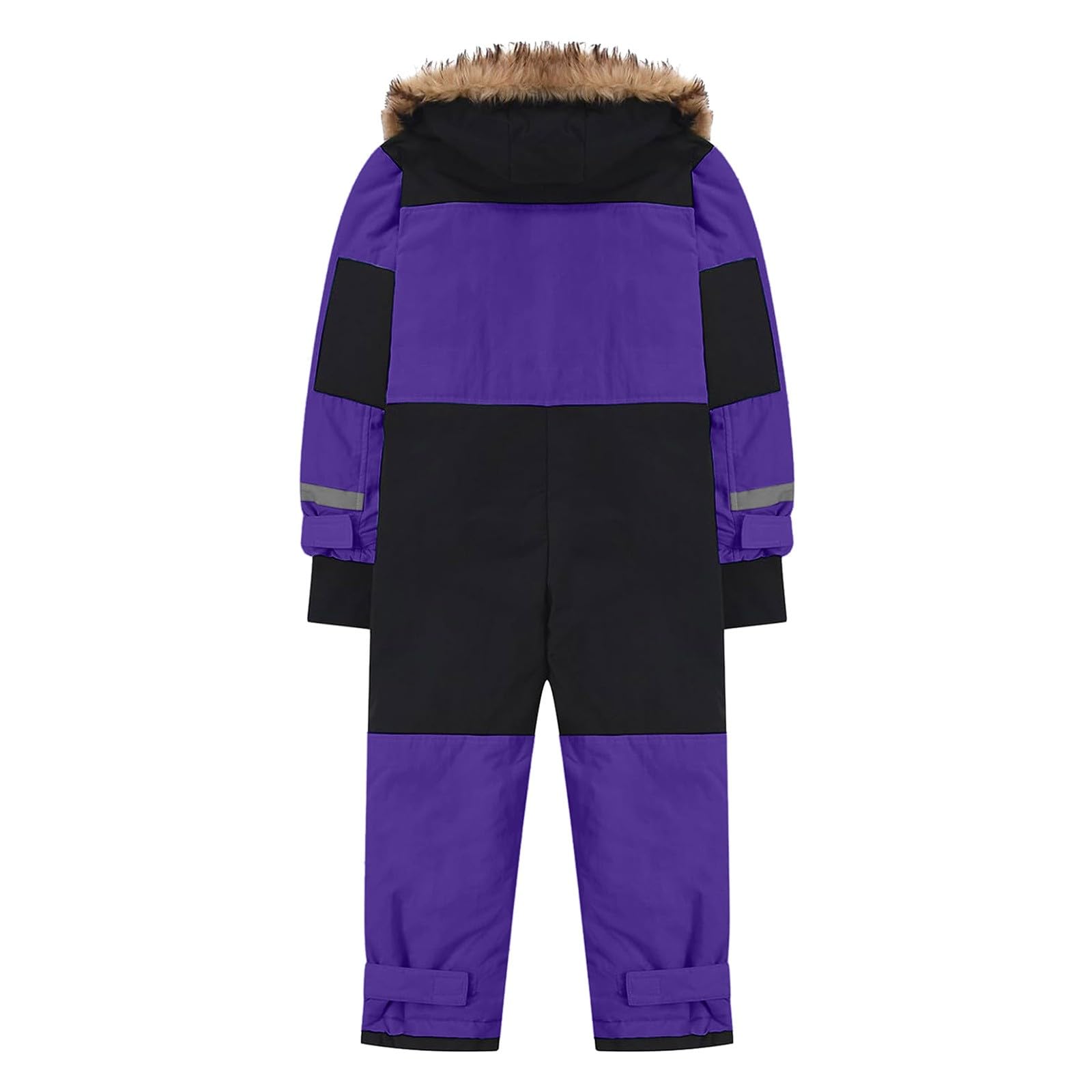 Combinaison de Ski Enfants Garçons Fille Combinaison de Ski ado Ensembles de Neige Doudoune à Capuche Salopettes Zippé Imperméable Vetement Ski Enfant Veste en Duvet Hiver Chaud Tenue Plein Air