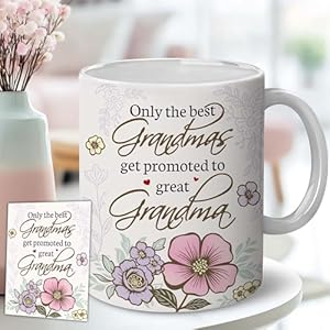 Grandma Gifts - Promoted to Great Grandma - Only The Best Grandmas Get Promoted - Birthday Gifts From Granddaughter Grandson Grandma Gifts Promoted to Great Grandma Only The Best Grandmas Get Promoted Birthday Gifts From Granddaughter Grandson