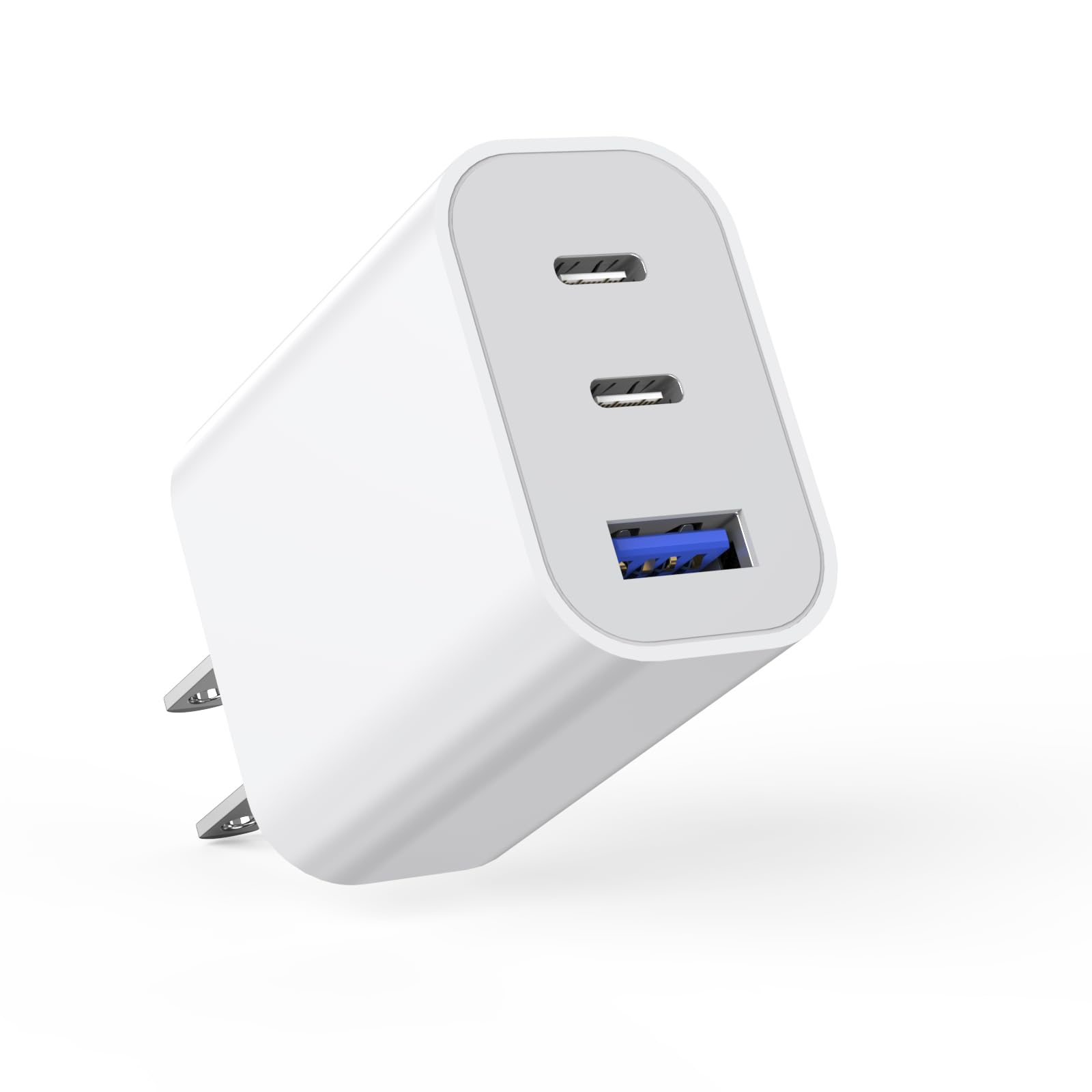 Photo 1 of 35W Fast USB C Charger Block Double Port USB C Charger PD+QC Wall Plug Multiport Block Cube Compatible with iPhone 17/17 Pro/16 Pro Max/16 Plus/iPhone 15/15Pro/15 ProMax/14/13/12/X/iPad Pro/Mini/Air