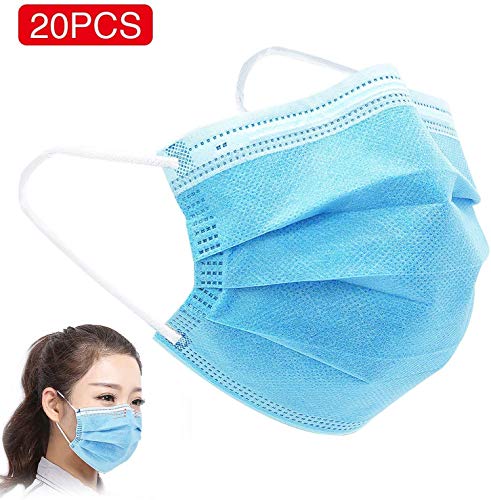 inmount 20 Pieces Covers 3 Layers Face Cover