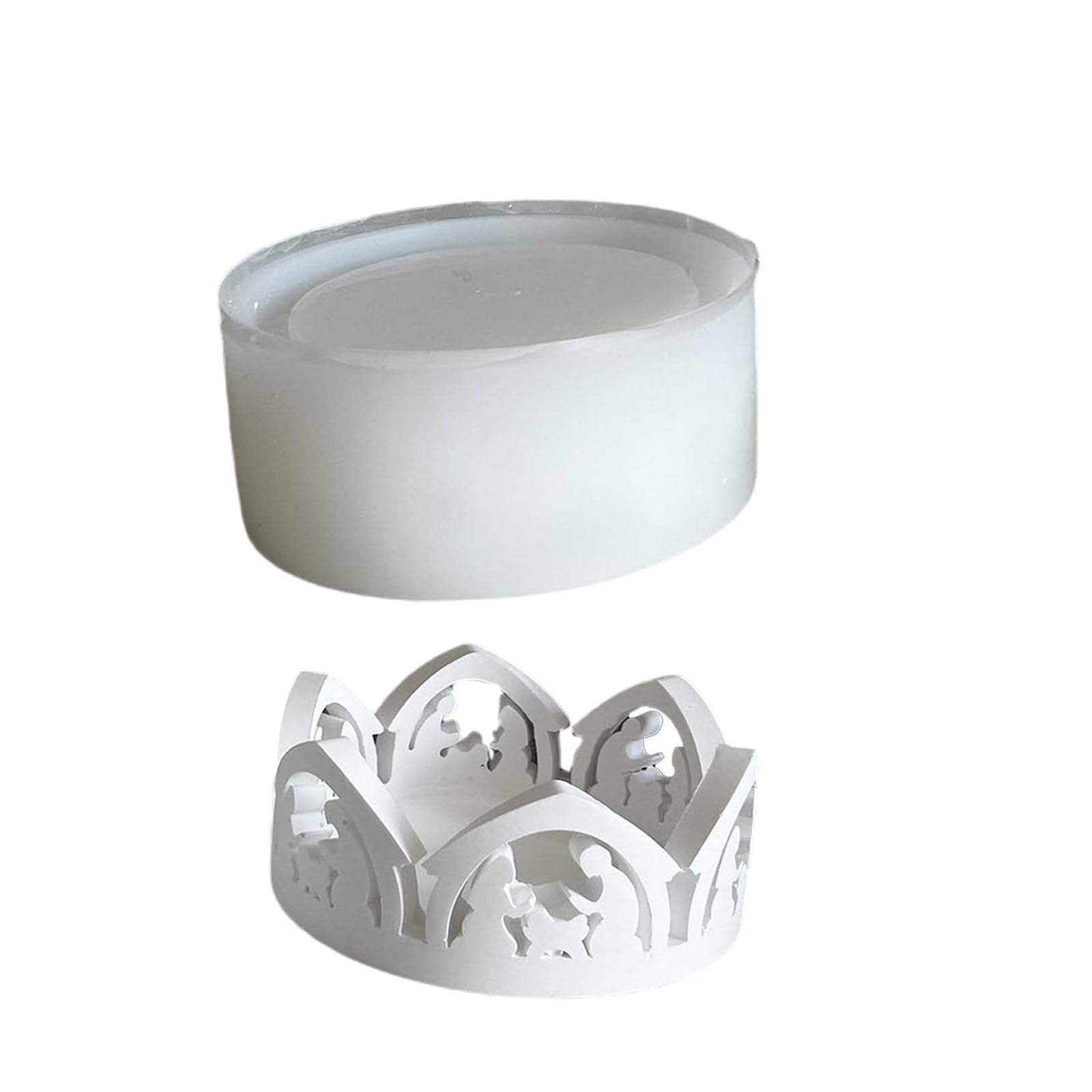 Moule en silicone pour bougie - Facile à démouler - Bougeoir creux - Décoration d'intérieur