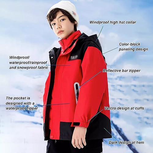 Three-in-One Jacket, Warm Hooded Parka, Children's Outdoor Down Jacket4