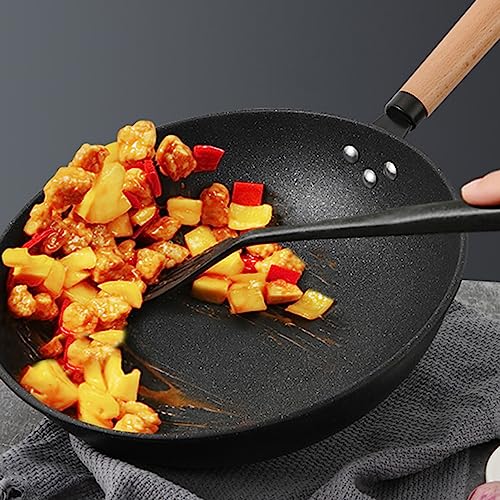 Wok de acero al carbono con mango de acero inoxidable miniatura 2