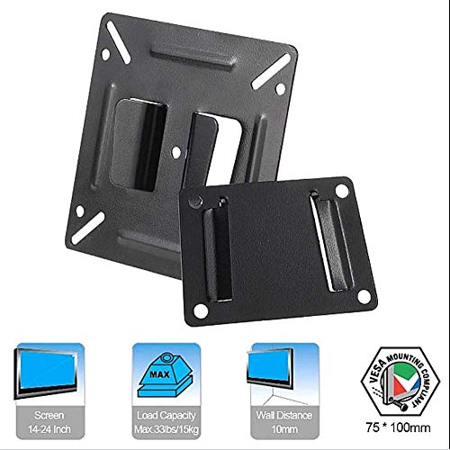 Samidea C2 Tv Wall Mount Bracket For Most 14-24 Inch Plasma Flat Flat Panel Tv Led Lcd Tv Screen Monitor, Black #TOP2
