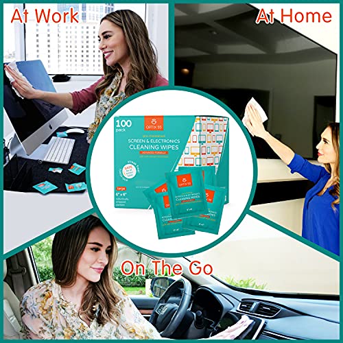 Optix 55 HAODER Screen & Electronic Cleaning Wipes | Pre-Moistened Individual Wrapped (6 Inch X 6") Tv Screen Cleaner thumb #2