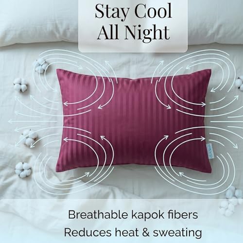Image of SOFT SOULS Kapok Pillow with Cover, Cooling Illavam Panju with Pillowcase - Natural Cooling, Breathable & Eco-Friendly Pillow for Comfortable Daily Sleep