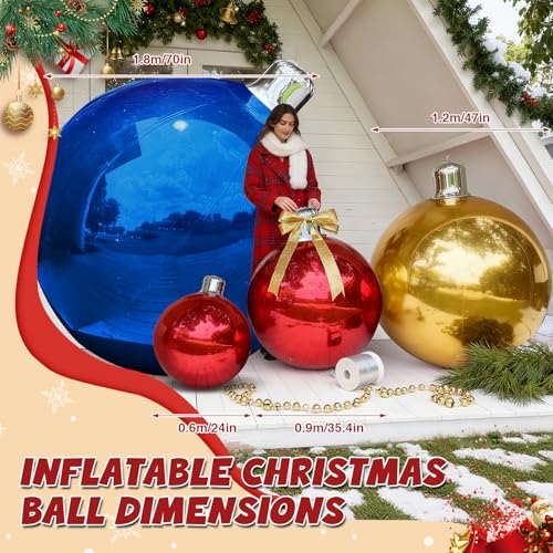 Inflatable Mirror Ball and Inflatable Christmas Ball Bundle miniatura 6