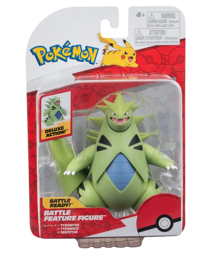 Pokemon Battle Feature Figure - 4.5 inch Tyranitar with Chomp Attack