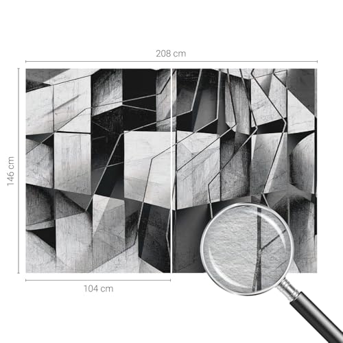 Papier peint mural intissé haut de gamme abstraction géométrique - 5