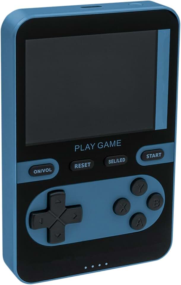 Kastar Handheld Retro Video Game Console with 500 Classic Mini Games, 3.5" IPS Display, Built-in Rechargeable Battery, Portable Gaming Device Color: Blue