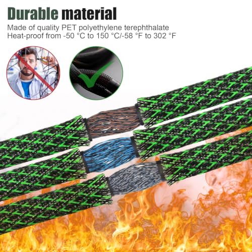 Funda de alambre trenzado expandible con tubo termorretráctil para computadora 5
