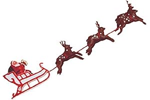 Oasis Supply Santa on Sleigh with Reindeer Cake Topper