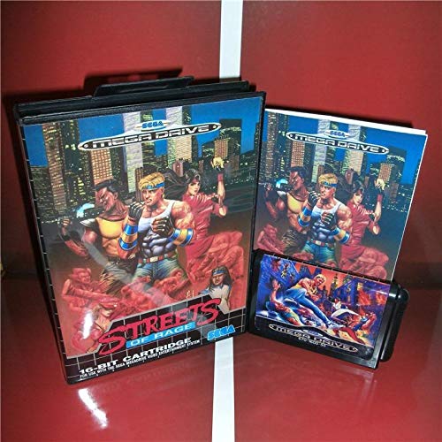 Streets of rage EU Cover with box and manual for Sega MegaDrive Genesis Video Game Console 16 bit MD card- Sega Genesis Collection ,classics ,Games For NES for Genesis