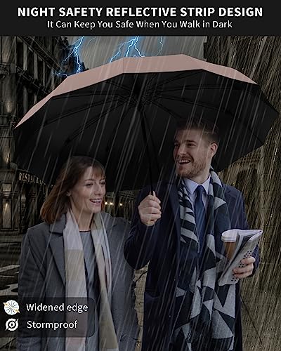 Image of ANYCHO Umbrella for Men, 23 Inch UV Coated Umbrella for Rain with Auto Open and Close, 3 Folding Winndproof for Travel, Portable Size for Men, Women, Girls, Boys