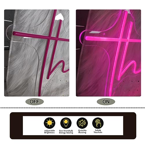 Image of This Must Be the Place Neon Signs 80.5 inch x 14.3 inch Pink LED Light Up Signs for Wall Decor | This Must Be The Place Sign for Bar Cafe Man Cave Anniversaries Wedding Backdrop