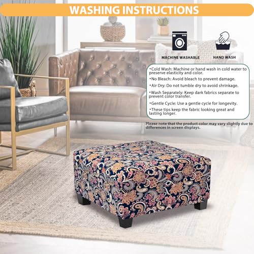 55% Off Ottoman Cover with Nonslip Elastic Bottom - Image 6