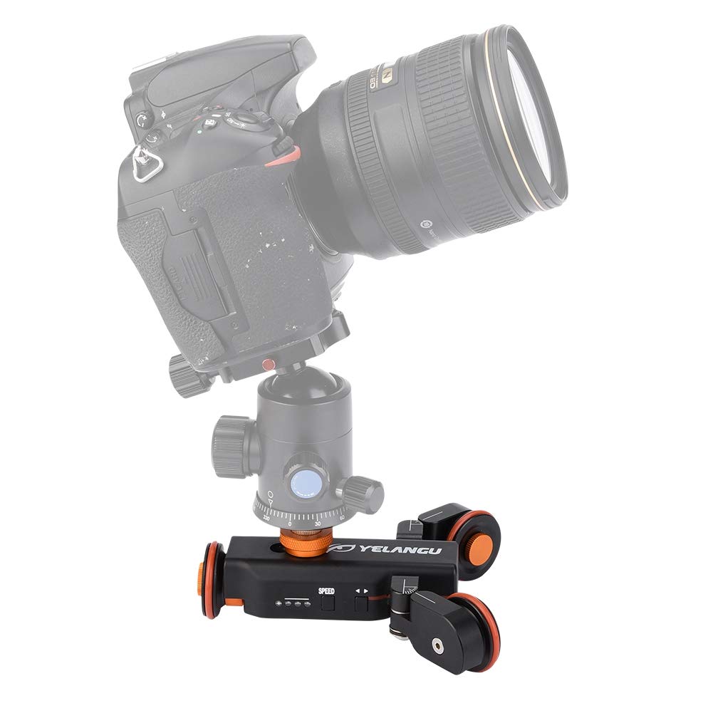Carrello per Fotocamera con Telecomando, Carico 3kg, per Uso Video | Lega di alluminio, Angoli regolabili, Ricaricabile tramite USB, Compatibile con DSLR