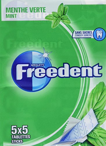 FREEDENT 5 Etuis de 5 Tablettes sans sucres Menthe Verte 65g Cover