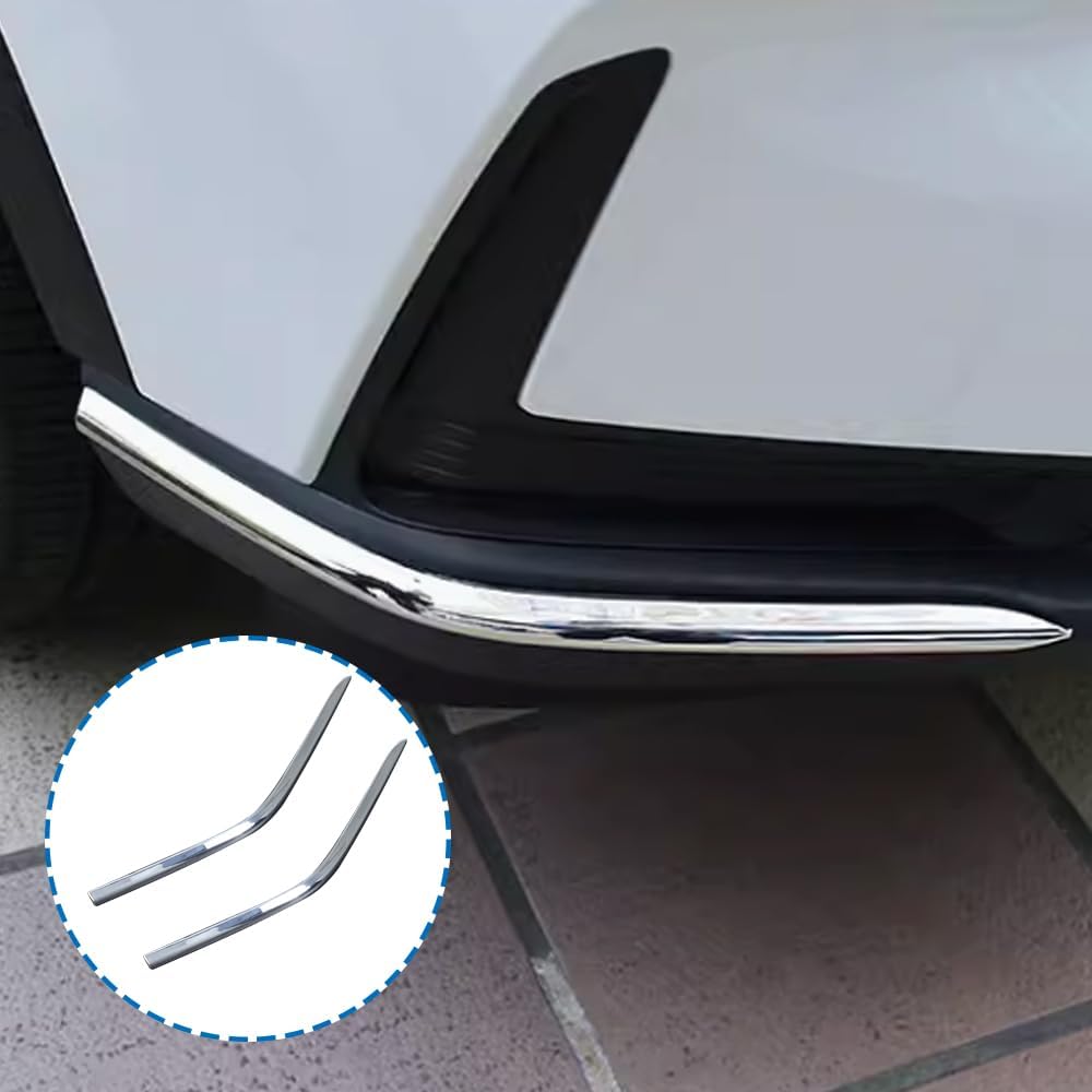 Car Accessories Exterior Front Bumper Corner Protection Cover Trims Compatible with Honda CR-V CRV 2023 2024 2025 2026 (Front: Chrome) 2PCS ABS