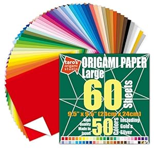 Taro's Origami Studio Großes Origami-Papier, 50 Farben