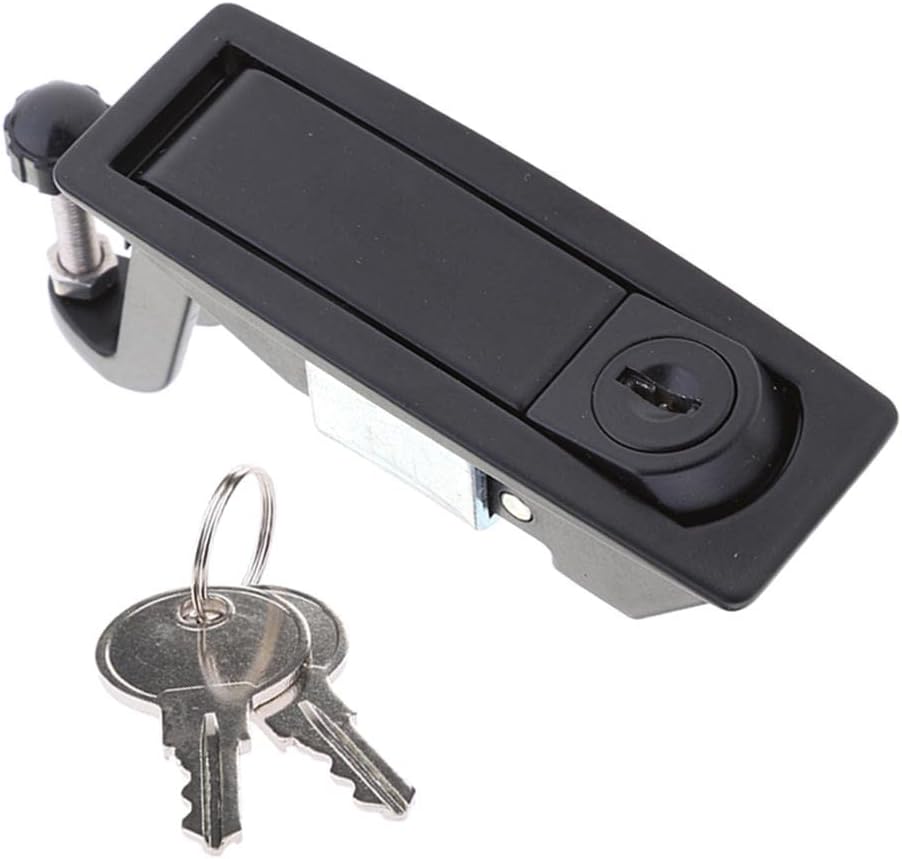 RV Baggage Compartment Door Lock - Flush Lever Compression Locking Latch w/Keys for Boat Door Cabinet Cockpit Floor