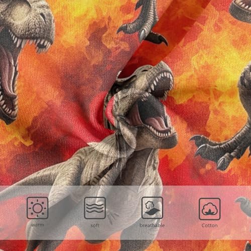 Roaring Dinosaurs Orange Girls Underwear, Toddler Panties, Girls Underwear Cotton, 2–8 Years3