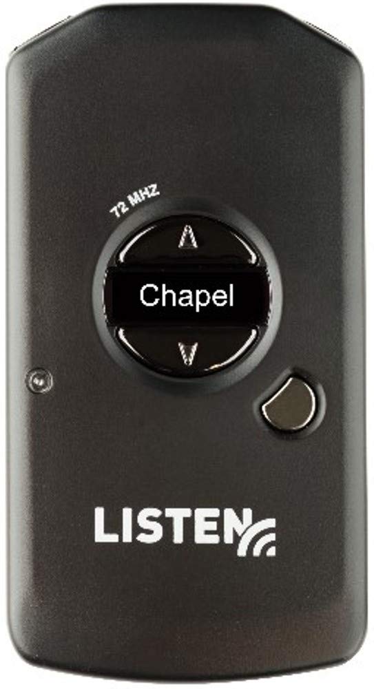 Listen Technologies MH-5200-072 Meeting House Receiver, Integrated Neck Loop/Lanyard with DSP Loop Driver, 17 Wide Band/40 Narrow Band Channels, 16mW Maximum, 32 ohm Impedance