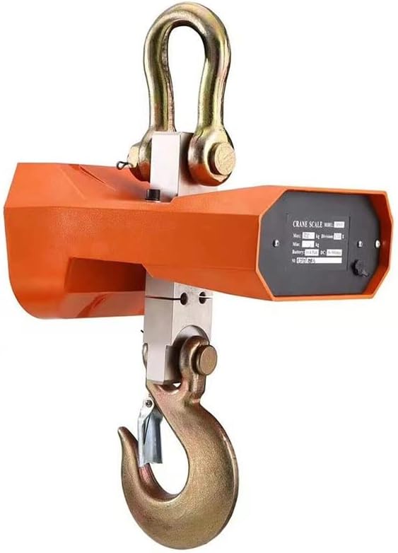 Hook Scale Weight Suspension Orange Digital Industrial Heavy Duty Crane Smart Measuring Tool for Farm Building Hunting Factory(3T) (Orange 6T)