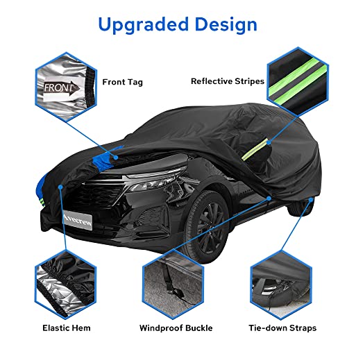 Image of Avecrew SUV Car Cover Waterproof All Weather for Automobiles, Outdoor Heavy Duty Full Exterior SUV Covers (Length: 182 inch-191 inch)