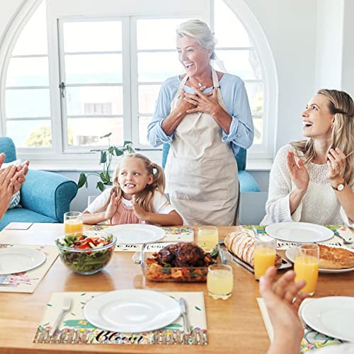 Spring Flowers Truck Placemats Set Of 6 Spring Summer Decorations Floral Placemats Washable Table Mats Set Natural Fabric Placemats For Kitchen Dining Table Wedding Holiday Dinner Party Decoration #TOP5