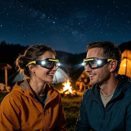 Linterna frontal LED impermeable para averías mecánicas y ciclismo nocturno 4