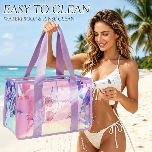 Fammart Iridescent Clear Beach Bag