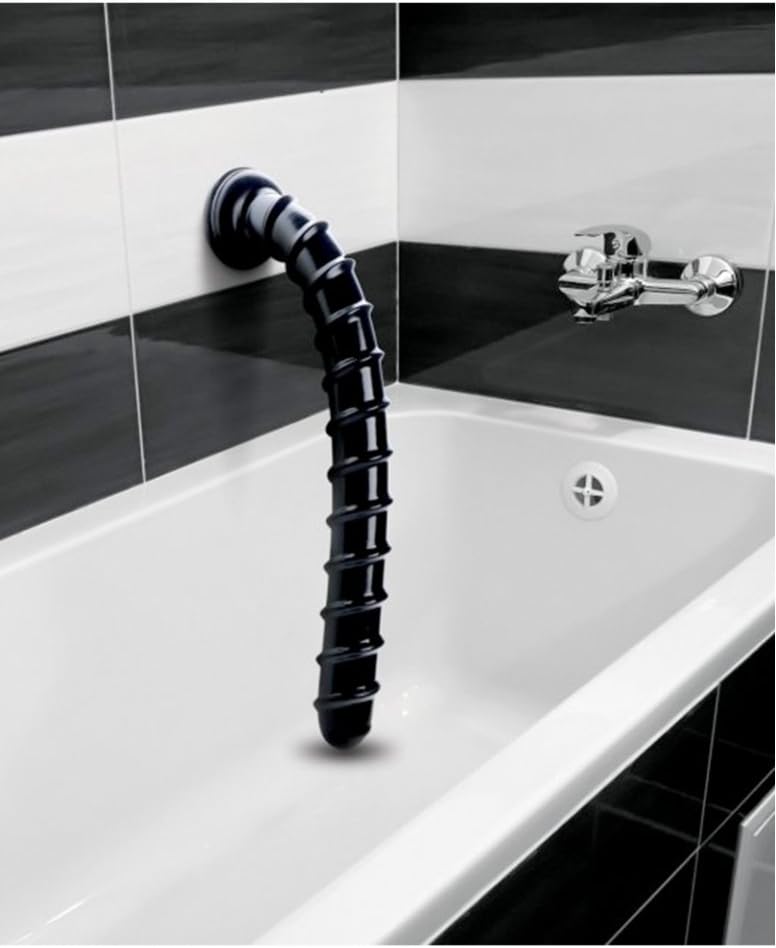 Hosed 18-Inch Swirl Silicone Dildo – Extra-Long Textured Dildo for Deep Anal Play – Flexible, Body-Safe Design Compatible with Fucking Machines