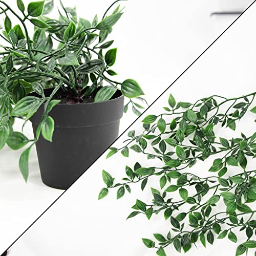 Austor 1 Pack Artificial Hanging Plants With Pot Fake Plants Hanging Vines Shelf Plants Artificial Decor Potted Plants For Home Indoor Outdoor Office #TOP3