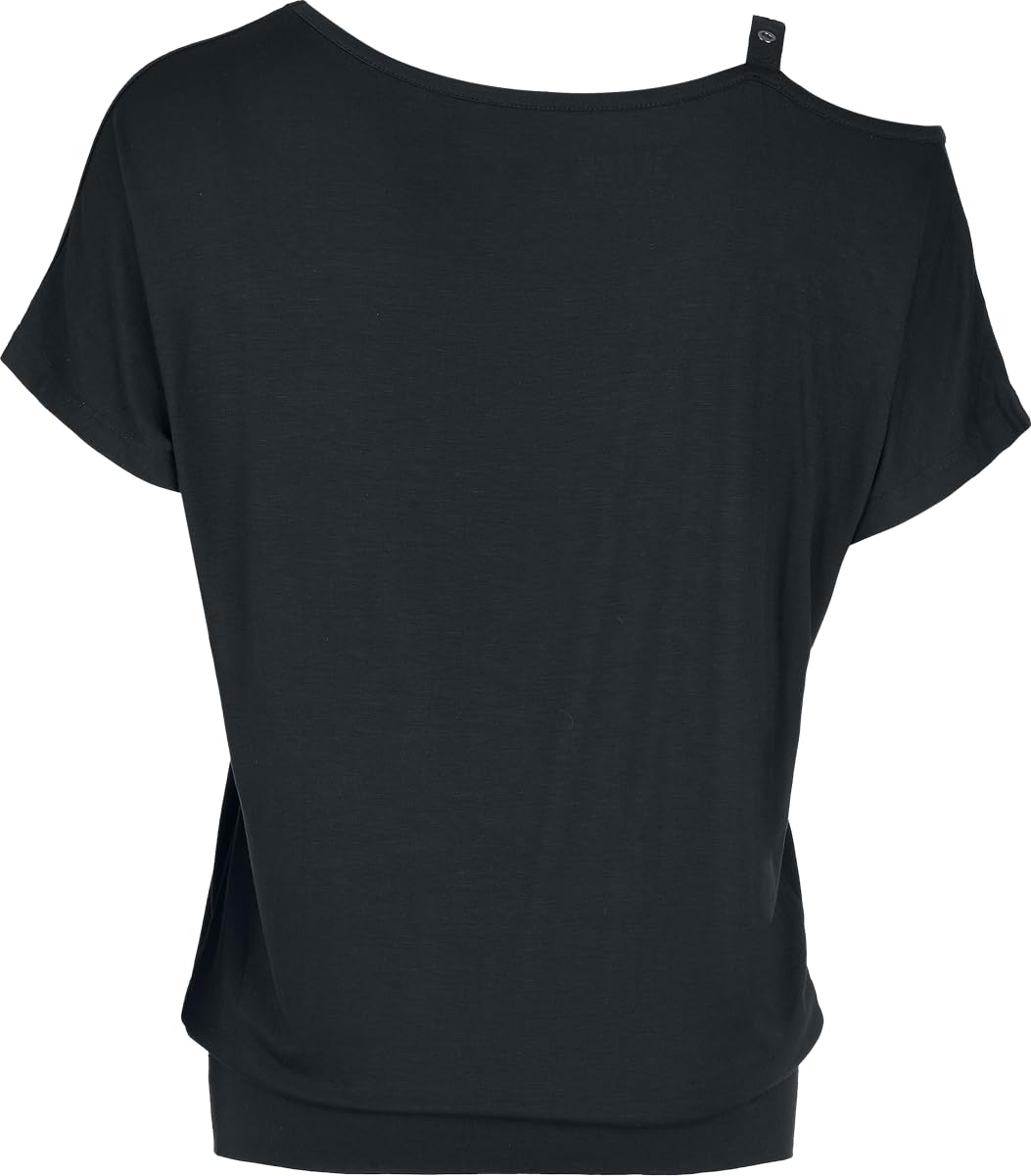 Black Premium by EMP Mujer Camiseta One-Shoulder-Shirt Negro